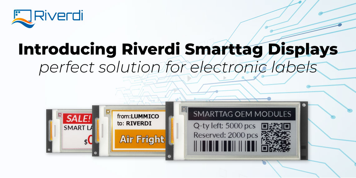 Riverdi e-paper display smart label post banner